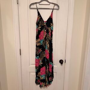 Patterned Flower Maxi Dress